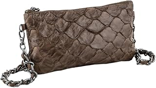 Bolsa Feminina Sool Elle Couro Legítimo de Pirarucu – Sustentável, Alça Longa e Curta, Artesanal Brasileira