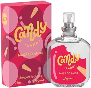 Colônia desodorante teen Candy Land Maçã do Amor 25ml em spray Jequiti