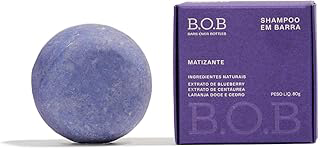 B.O.B Bars Over Bottles Shampoo em Barra Matizante de uso diário para cabelos loiros, platinados ou grisalhos | Natural, vegano, livre de crueldade, sustentável, livre de plástico, waterless, des...