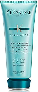 Kérastase Condicionador Resistance Ciment Anti-Usure, Cabelos danificados ou quebradiços, Reconstrução, Vita-ciment, Sève de Réssurrection, 200 ml
