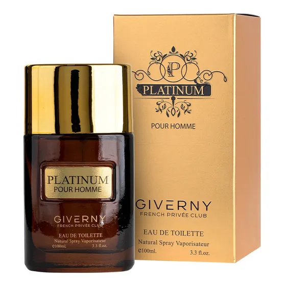 Perfume Masculino Giverny Platinum Pour Homme Toilette 100ml Volume da unidade 100 mL