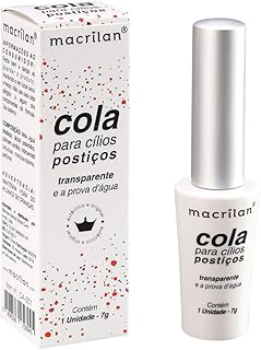 Cola para cílios postiços. Transparente. - CA-001, Macrilan