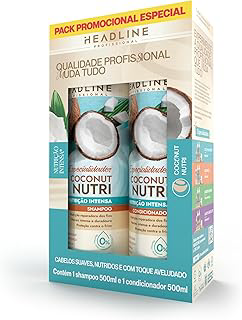 Kit Shampoo e Condicionador Coconut Nutri - Nutrição Intensa - HEADLINE Especialidades - 500ml