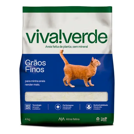 Viva Verde Areia Biodegradável Para Gatos 4kg