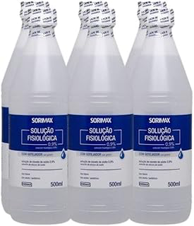 Soro Fisiologico 500ML FARMAX c/tampa com 6 unidades
