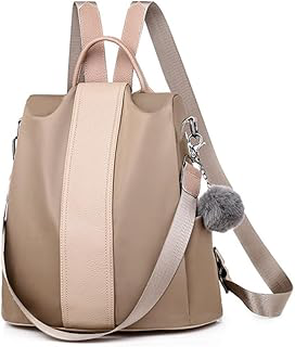 Mochila Feminina Antifurto Pequena Para Viagem Passeio Impermeável Leve Bolsa Com Alça De Ombro E Chaveiro Decorativo Design Moderno Exclusivo - ZAFIN