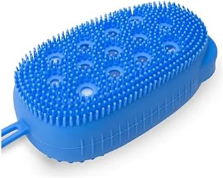 Bucha Esponja de Banho Massageadora de Silicone – Escova de Silicone Macia, Ideal para Esfoliação e Massagem, Super Higiênica, Portátil e de Fácil Armazenamento, Multiuso para Todo o Corpo - TYDA...