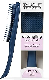 Tangle Teezer - Escova de cabelo desembaraçadora The Ultimate Detangler para texturas grossas a crespas. Ideal para o uso em fios úmidos Cor: Blue