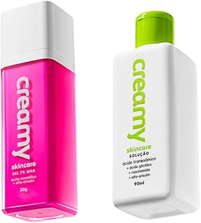 Kit Acido Mandelico Creamy e Tonico Solução Tranexamico Anti Manchas e Acne