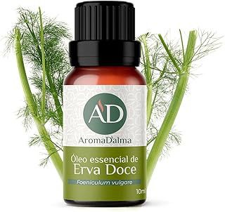 Óleo Essencial De Erva Doce (Funcho) 100% Puro - 10ml - Ideal Para Difusor, Aromaterapia e Cuidados Com o Corpo I Aroma Herbáceo, Floral e Levemente Frutado I Aroma D'alma