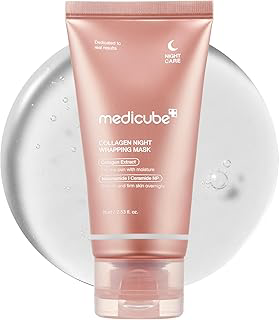 medicube Máscara Facial Peel-Off De Colágeno Para Envolvimento Noturno - Cuidado Com Elasticidade E Hidratação, Reduz Flacidez E Opacidade - Colágeno Hidrolisado Para Pele Brilhante - Cuidados Com