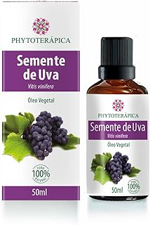 Óleo Vegetal de Semente de Uva 50ml - Hidratação Leve para a Pele - Ideal para Aromaterapia - Puro e Vegano - Phytoterápica