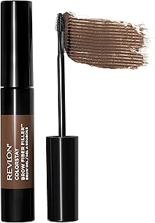 REVLON Enchimento de fibra de sobrancelha ColorStay, gel de sobrancelha impermeável de longa duração e volume, 303 castanho médio, 6,8 ml