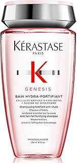 Kérastase Genesis Bain Hydra-Fortifiant Shampoo, Tratamento Fortificante Antiqueda por Quebra para Cabelos Finos e Oleosos, com Flor de Edelweiss e Raiz de Gengibre, 250ml