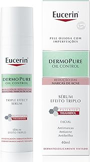 EUCERIN Sérum Facial Antiacne Dermo Pure Efeito Triplo 40ml, Antioleosidade, Antimanchas, Thiamidol, Peles Oleosas