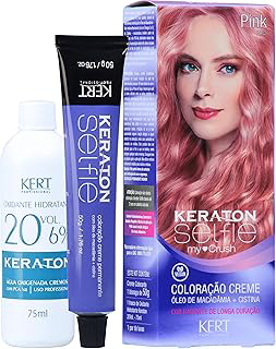 KERT Coloração Permanente Em Creme Para Cabelos Com Cistina E Óleo De Macadâmia Selfie My Crush 50G Keraton Pink/Rosa