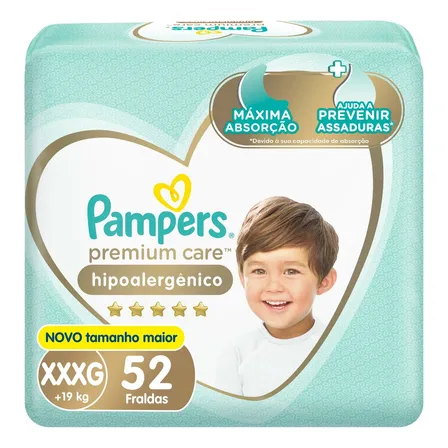 Fralda Pampers Premium Care Tamanho Xg 60 Unidades