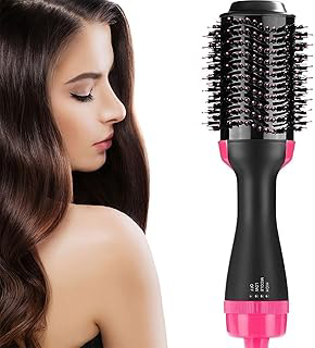 Escova Secadora 4 Em 1 Profissional 1200w - Alisa, Seca e Ondula Cabelo - Prancha Elétrica Multiuso- Prático e Eficiente para Todos os Tipos de Cabelo 110V