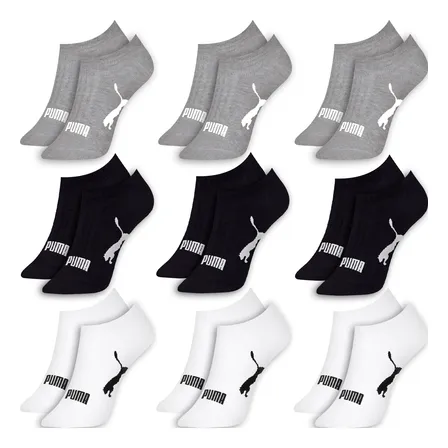 Kit 9 Pares Meias Puma Sapatilha Cano Baixo Original Algodão