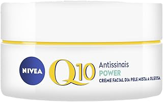 NIVEA Creme Facial Antissinais Q10 Power Dia FPS 30 Pele Mista a Oleosa 50g - Reduz rugas e linhas de expressão, hidrata intensivamente e ajuda a controlar o brilho da pele