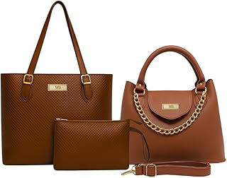 Kit de Bolsa Sacola + Tote e Carteira Feminina, Couro Sintético, Design Minimalista Willibags