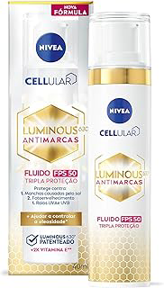 NIVEA Fluido Facial Protetor Cellular Luminous 630 FPS 50 40ml - Reduz e previne manchas escurecidas, uniformiza o tom da pele e conta com Ácida Hialurônico, Vitamina E e filtro