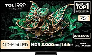 Smart TV TCL 75 Polegadas QLED Mini LED 4K C7K WiFi Bluetooth Google TV 4 HDMI 144Hz HDR10+ 75C7K