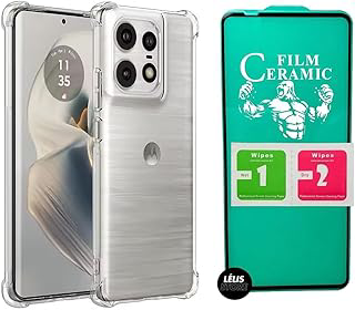 Kit Capa Capinha para Motorola G15 Anti Impacto Premium Transparente + Película Cerâmica 9D